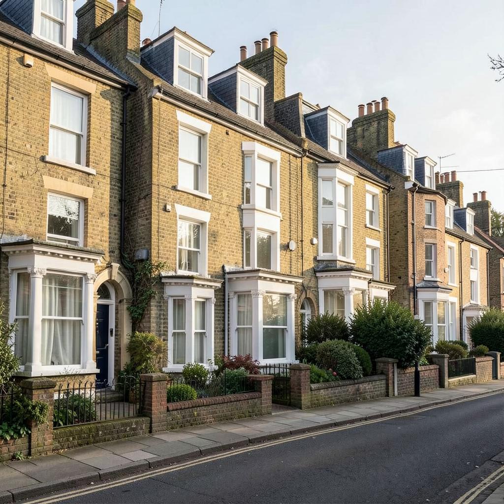 Terraced houses on a West London street